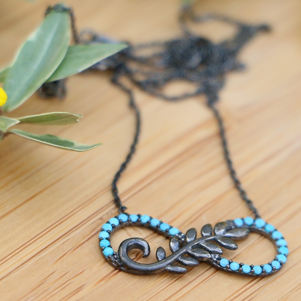 925 Sterling Silver Infinity Branch Love Symbols - Picture 4 of 6